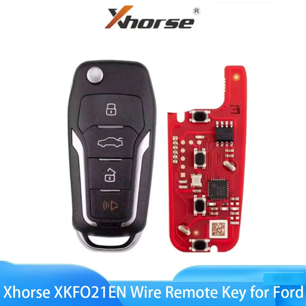 Xhorse XKFO21EN Wire Remote Key for Ford Style 2nd Generation 4 Buttons Car Remote Key Fob for VVDI2 Key Tool English Version