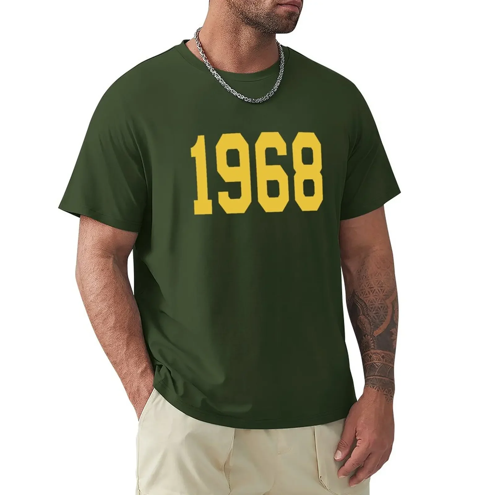 

1968 T-Shirt oversizeds kawaii clothes workout shirts for men