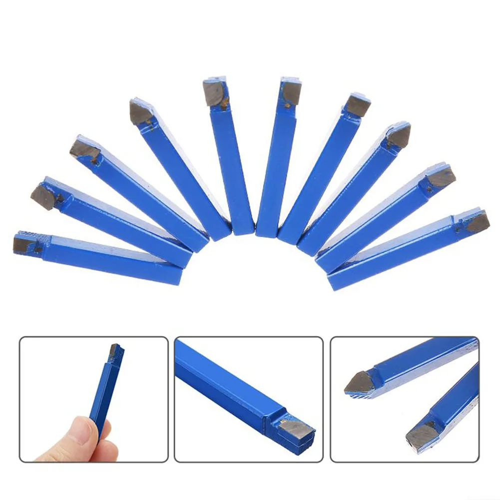 Bit Carbide Lathe Tool Metalworking Set Supplies Tilting Turning Wear Resistance Welding 1/4’’ 10Pcs Brand New