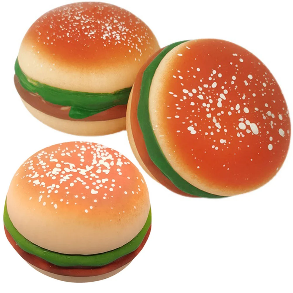 

3 Pcs Unpack The Burger Children’s Toys Burgers Portable Funny Decompression Food Office