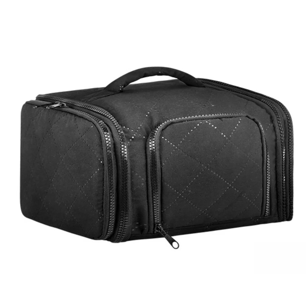 

25x23x16cm Travel Cable Storage Bag with 20 Pockets for Chargers For Cables Small Electronics Polyester Black Lay Flat