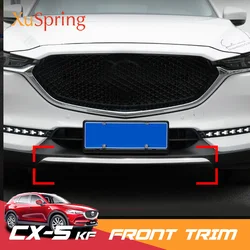 For Mazda CX5 CX-5 2018 2019 2020 KF Accessories Stainless Steel Car Exterior Front Lip Bumper Cover Strip Trim Chromium Styling
