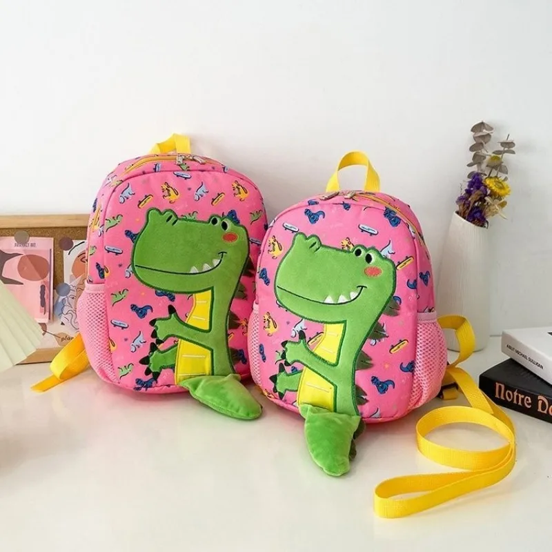 

Children's Lost Prevention Backpack 2024 New Fashion Kindergarten School Bag Boys and Girls Mini Cartoon Dinosaur Book Bag