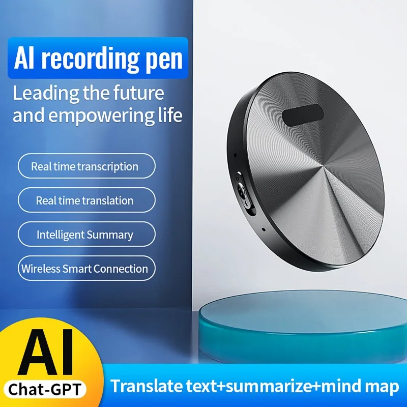 8-128GB Magnetic AI Voice Recorder ChatGPT Intelligent Translation Recorder APP Control Recorders Su