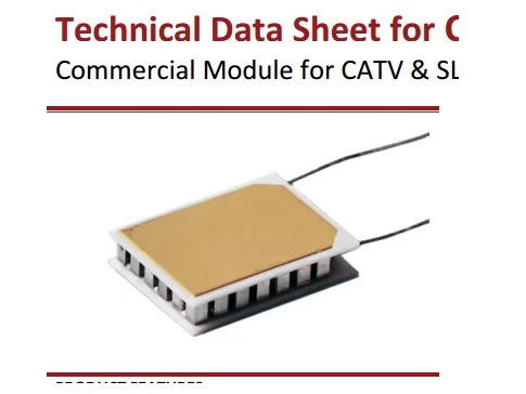 

Micro Electronic Refrigeration Sheet CM23-1.9 Series 8.18X6.02X1.65MM