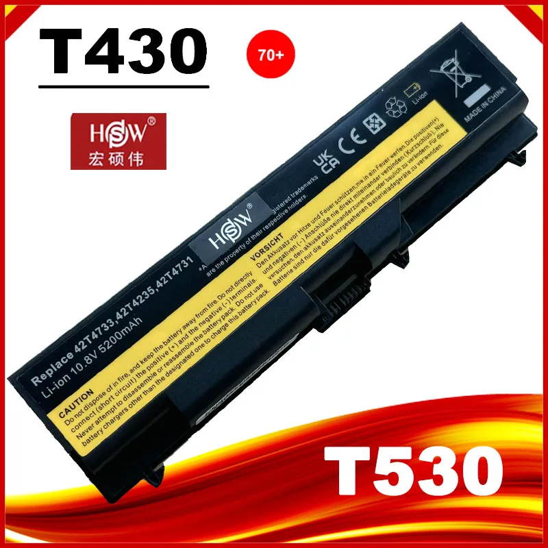 

Laptop battery for Lenovo ThinkPad L430 L530 T430 T430I T530 T530I W530I W530 51J0499 42T4753 57Y4185 45N1000 45N1001 FRU PC