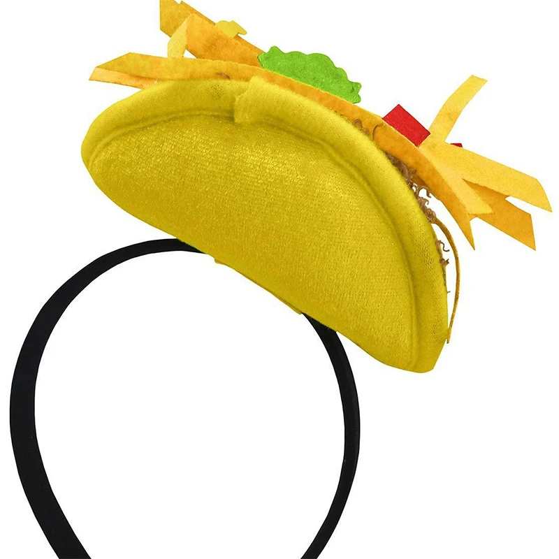 Chips Pommes Frites Hut Taco Sombrero Hüte für Erwachsene Tacos Stirnband für Fiesta Karneval Kostüm Requisite – Detail 8