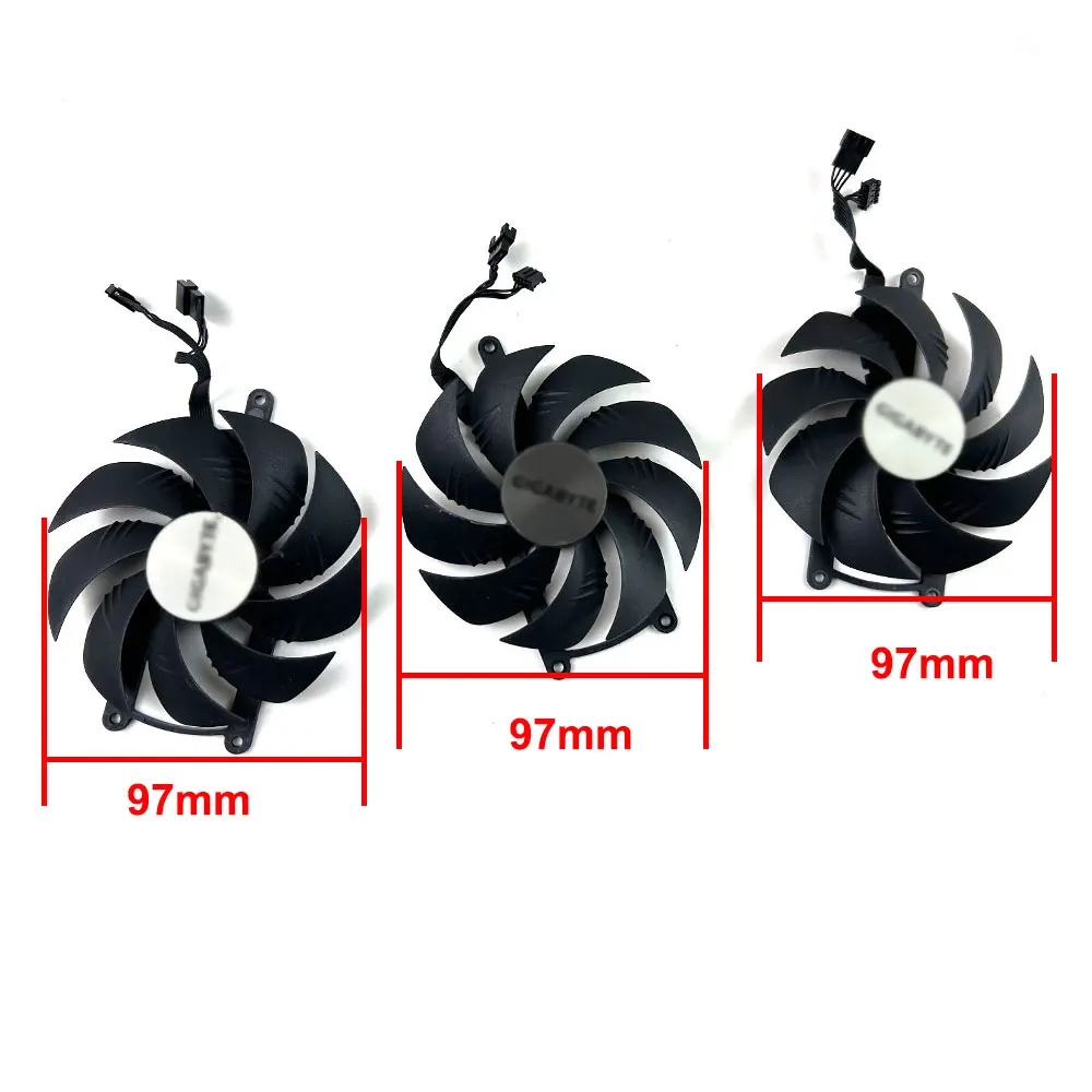 NEW Cooling Fan 97MM 12PIN PLD10012S12H GAA3S2U RX 7900XTX GPU FAN For Gigabyte AORUS Radeon RX 7900 XTX ELITE video card fans