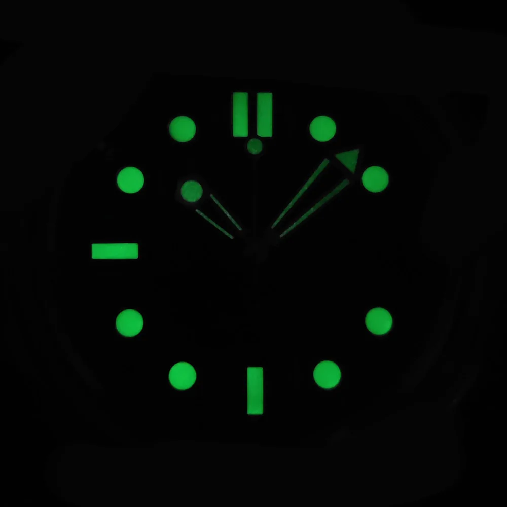 NH35/8215 Cassa 42mm Orologio subacqueo Acciaio inossidabile 316L Cristallo di zaffiro 10 Bar Resistente all'acqua Custodia posteriore trasparente Kit