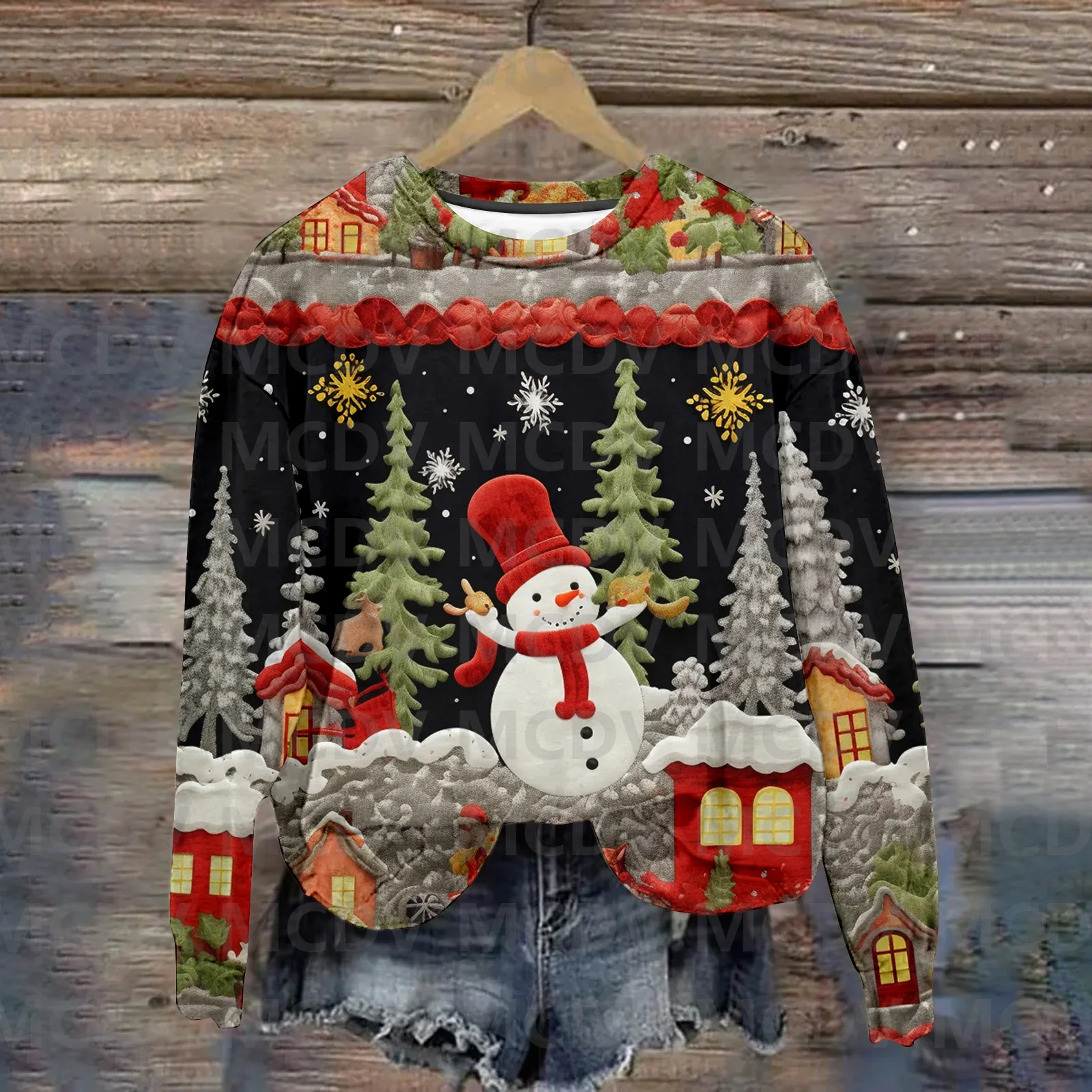 Christmas Sweaters Casual Print Sweatshirt 3D Printed Women Pullover