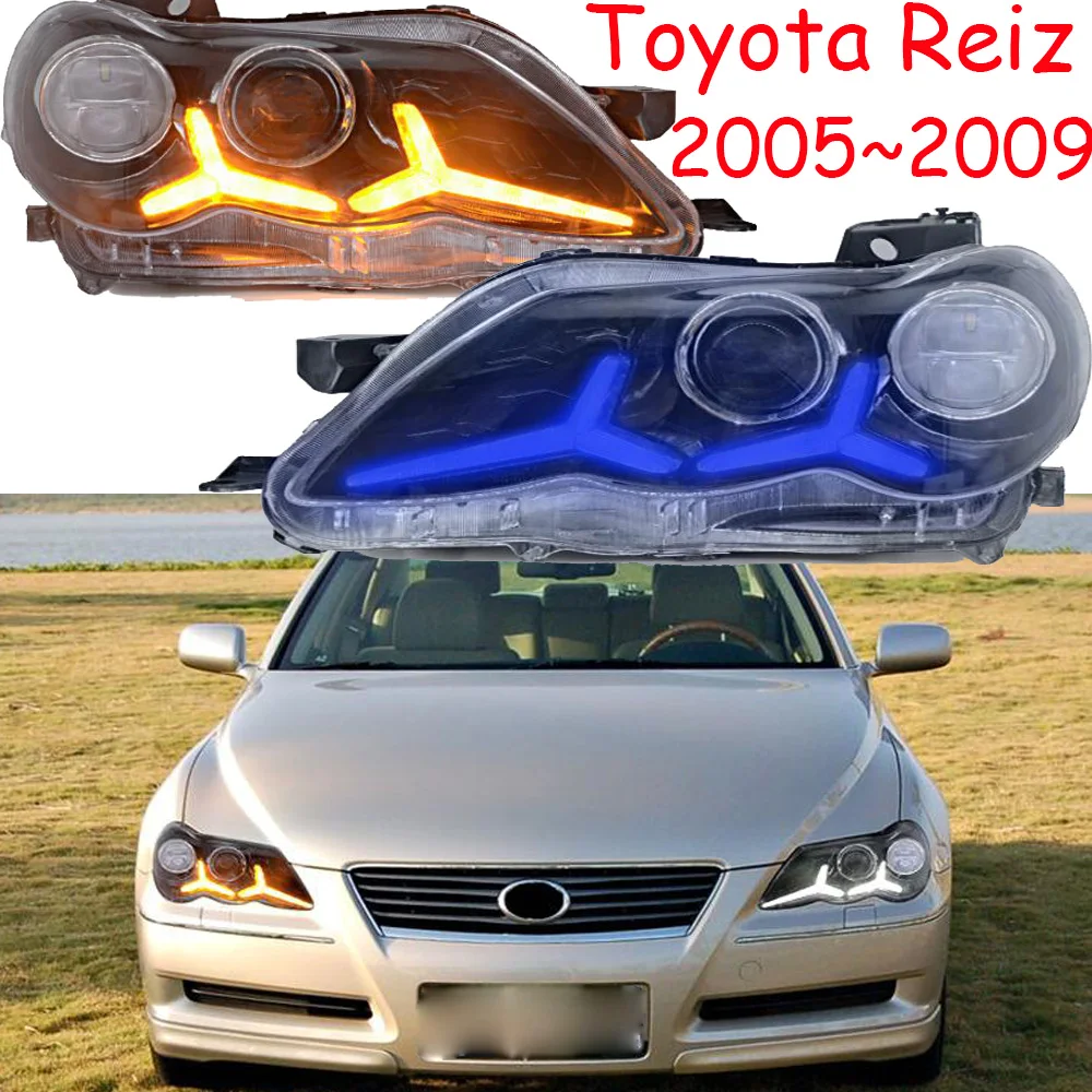 

2005~2009y car bupmer head light for Toyota Reiz headlight Mark X car accessories LED DRL MarkX fog for Reiz headlamp