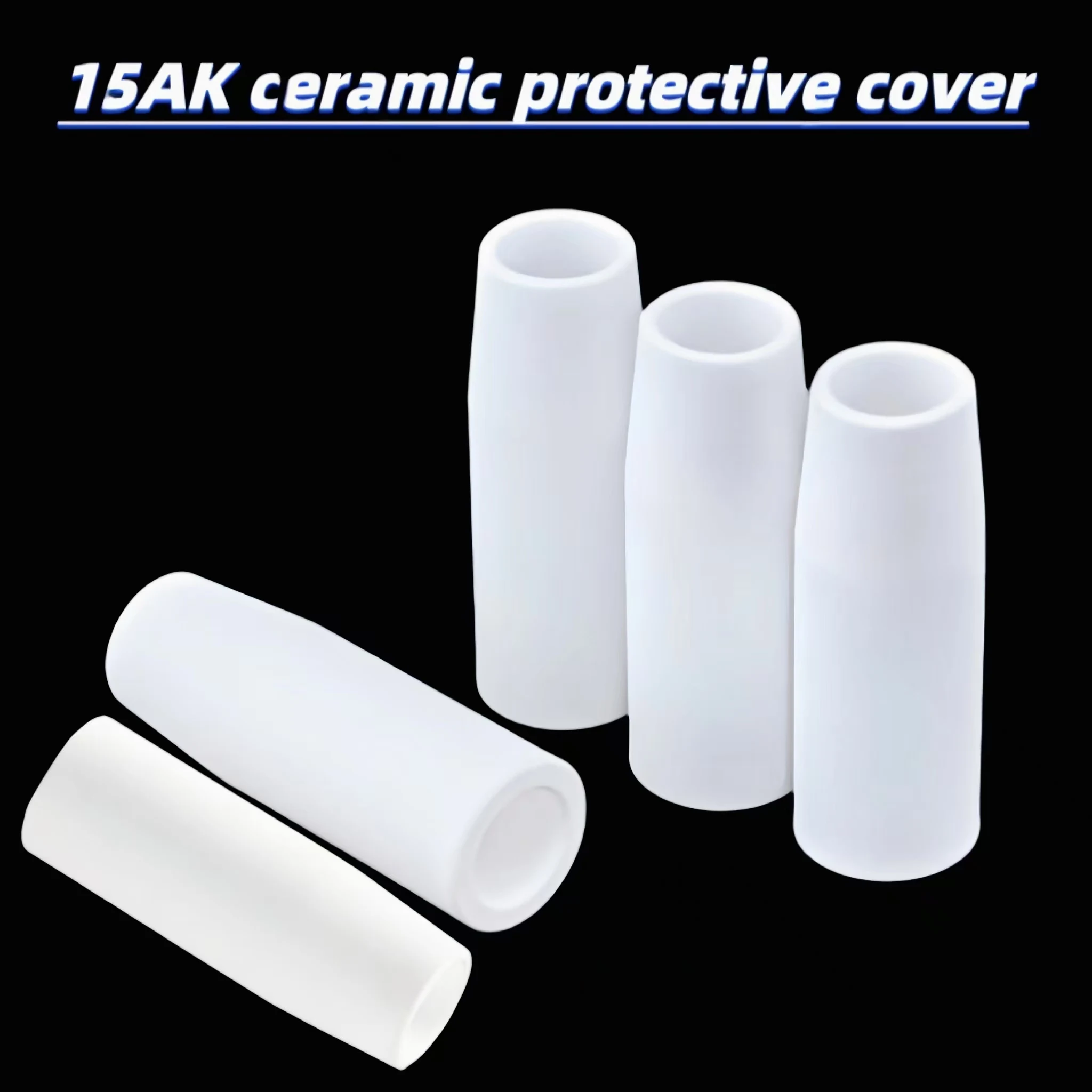 15Ak 미그 보호 노즐 유럽형 가스 차폐 용접 토치 액세서리 보호 슬리브 노즐 고온 저항 세라믹 이차 보호 용접기 세라믹 노즐