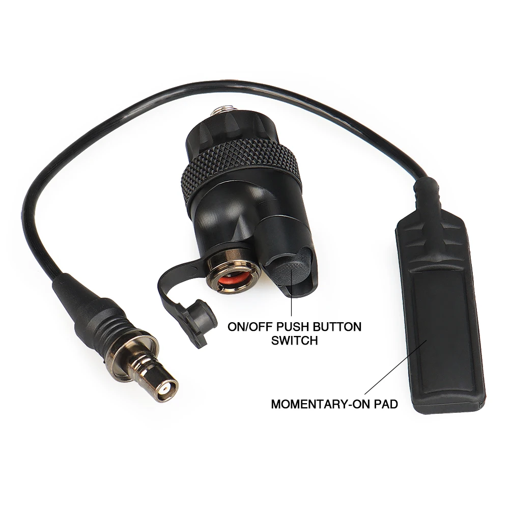 

Dual Function Switch Flashlight Tailcap Assembly with Remote Pressure Pad&Click Switch Compatible with SF M300 M600 Scout Light