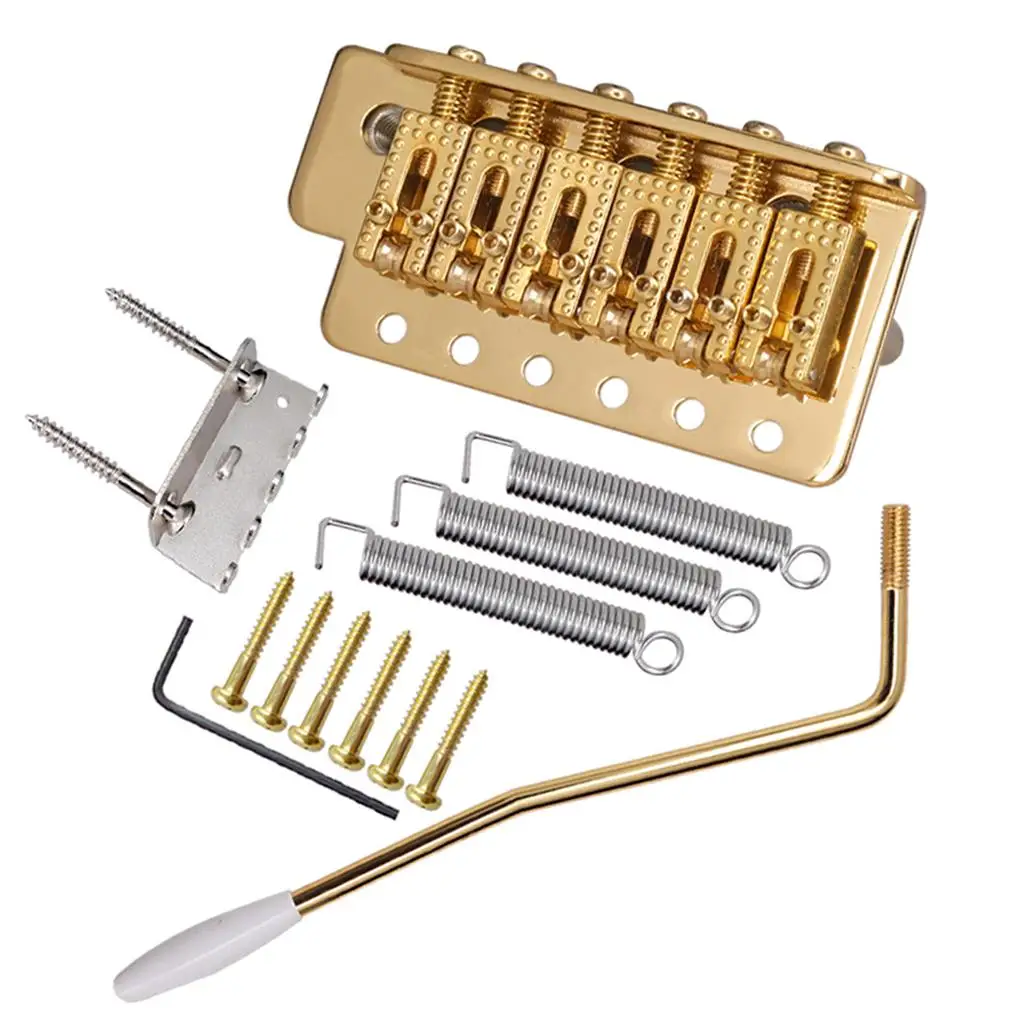 Guitar Bridge with Micro Tuning 6 String Tremolo System for ST SQ Electric Guitar Replacement