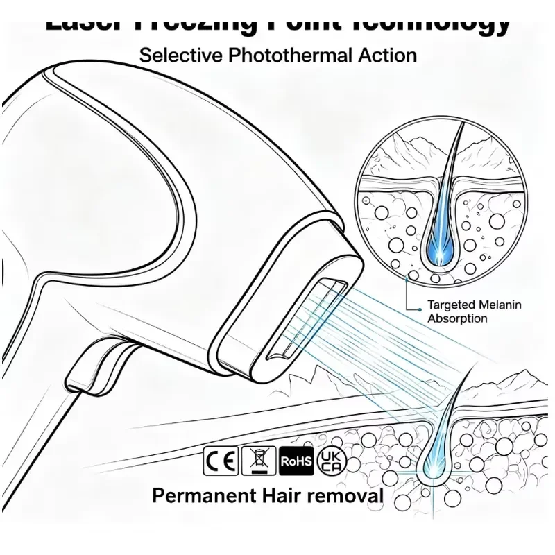 2 in1 Professional Diode Multi wavelength 5Waves System Permanent Reduction Device For Salon