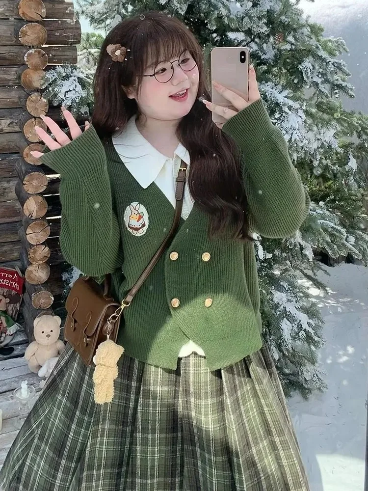 Koszula damska plus size 5XL 140KG jesienna koszula + dzianinowa bluzka, imitacja 2-częściowego zestawu, vintage bluzka z golfem, koszula z długim rękawem, damska koszula oversize