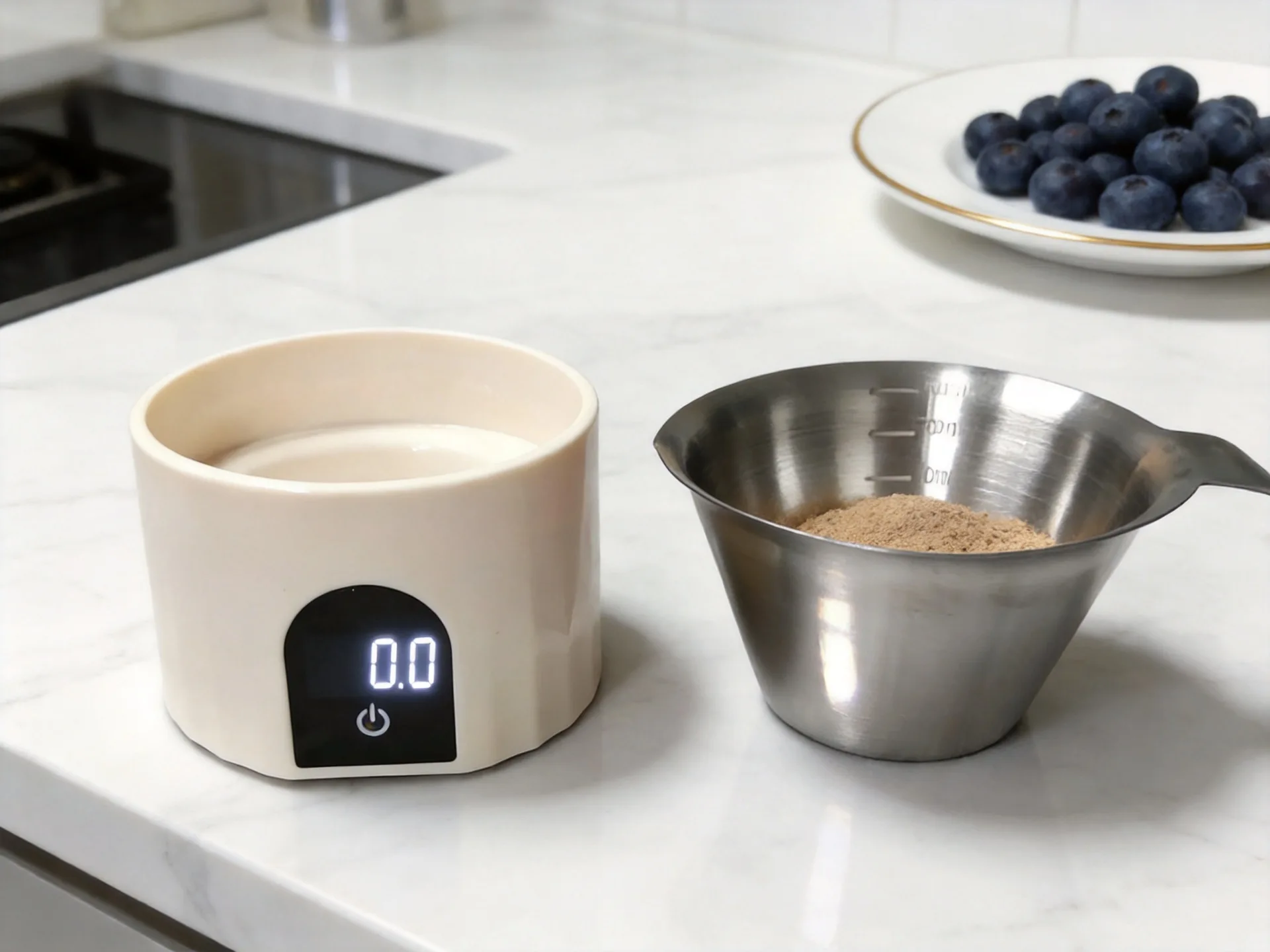 Coffee Scale Portable High-precision USB Powered Mini Digital Scale Split-type Stainless Steel Brewing Cup Kitchen Food Scale