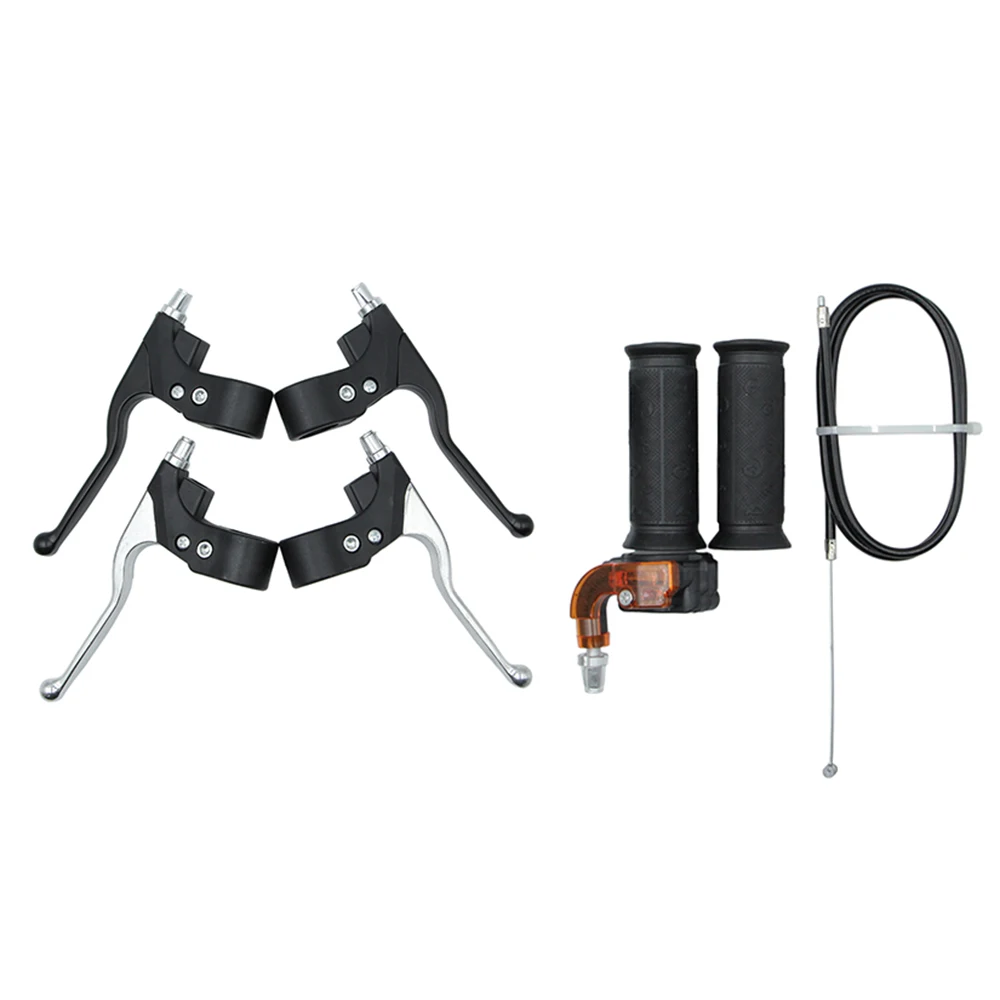 Twist Throttle Accelerator Grip Brake Clutch Lever Cable For 47cc 49cc Pocket Motorized Bike Mini Motorcycle Dirt Bike ATV Quad