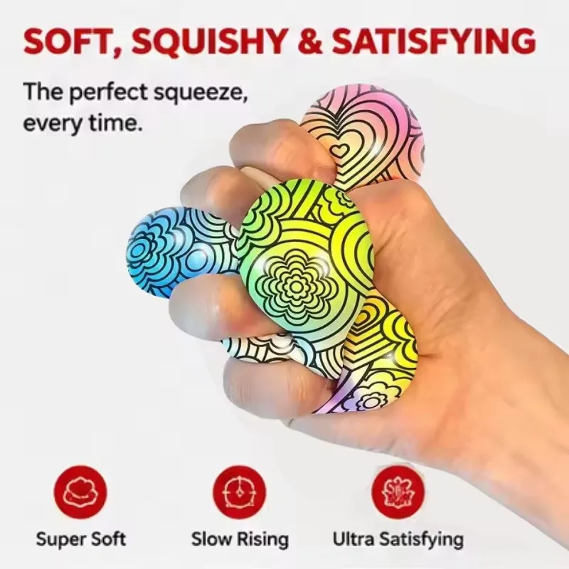 NEW NeeDoh Graffiti Ball Blind Box Series Desktop Ornament Stress Squishy Toys For People Under Pressure Fun Soft Stress Ball view 4