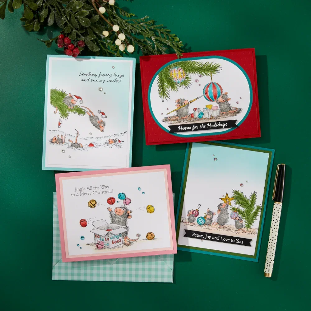 House Mouse Tree-mendous Christmas Winter Collection Clear Stamp Halloween Trick or Treat! Stamp For DIY Scrapbook Card Craft ﻿