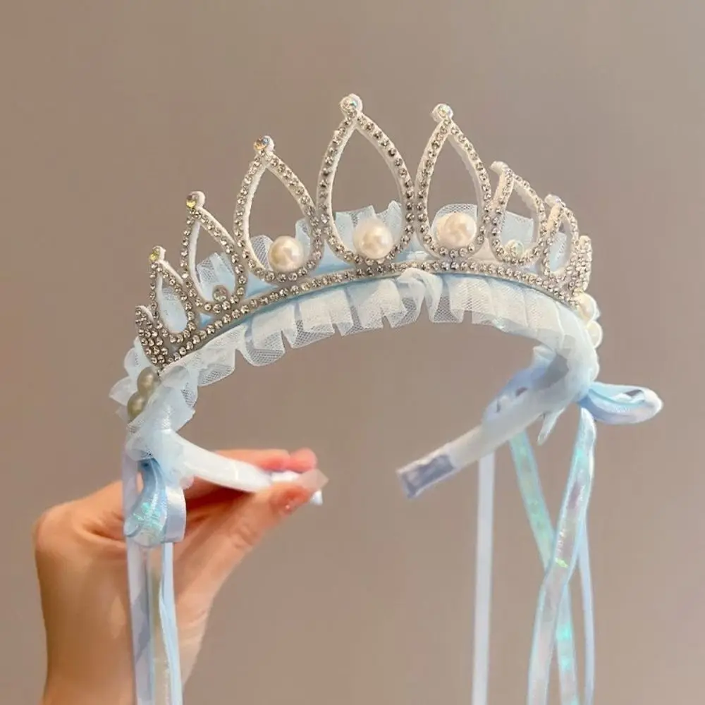 Royal Blue Princess Crown Brilliance Photography Accessories Rhinestone Headband Girl Hair Clip