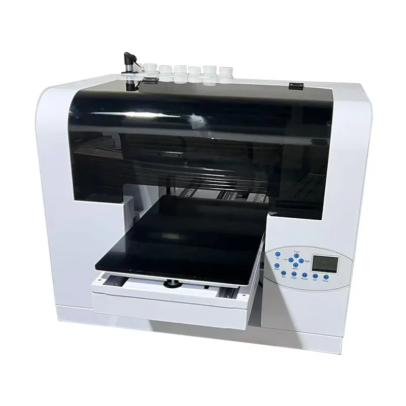 High Resolution Mini Digital UV Printer A3 UV Flatbed Printer Ejet A3 Desktop Inkjet Printer for Label Sticker Printing