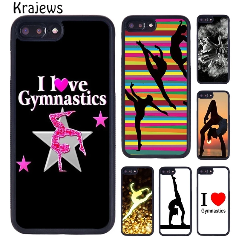 Krajews gymnastics silhouette Phone Case Cover For iPhone 16 15 14 plus X XR XS 11 12 13 pro max coque