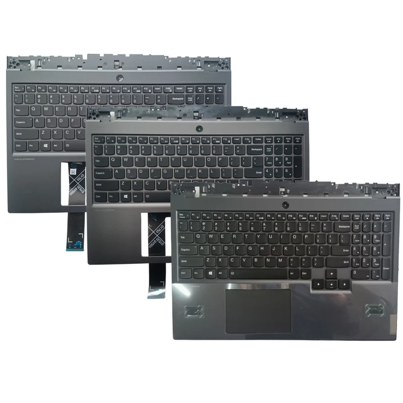 For Lenovo Legion 5-15IMH05H -15IMH05 -15ARH05H -15ARH05 US laptop keyboard with Upper case Palmrest keyboard bezel