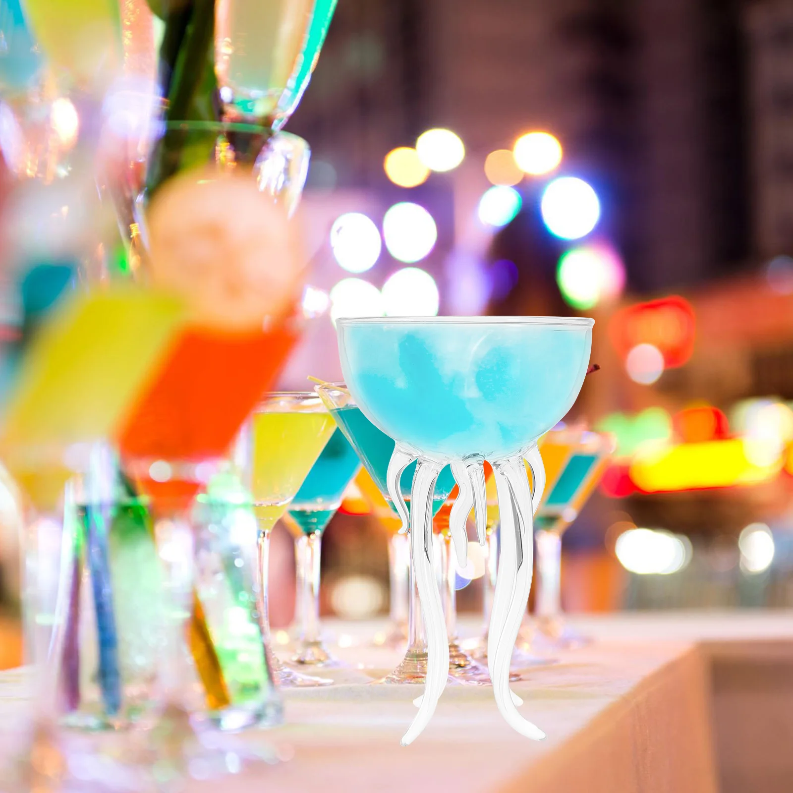 

Unique Jellyfish Cocktail Glass Octopus Wine Goblet Transparent Vintage Party Glasses Wine Goblet Cocktail Glass