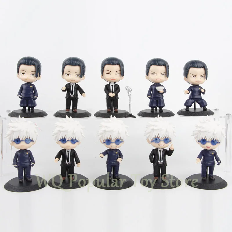 10pcs Jujutsu Kaisen Figures Satoru Gojo Geto Suguru Anime Figure Kawaii Satoru Gojo Figurine PVC Statue Decoration Children Toy