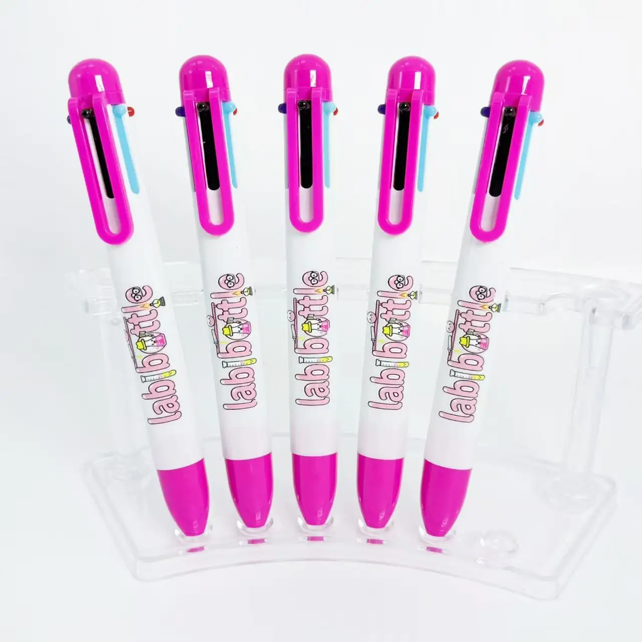 

6pcs/12pcs Chemical laboratory reagent bottles, multi-color ballpoint pens, chemical product labeling, multi-color ballpoint pen