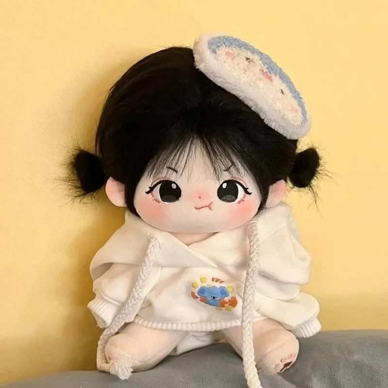 20cm Plush Human Doll Figure Baby Doll Cute Face Kawaii Nude Cotton Body Dolls Stuffed Plushies Toys Gift No Attribute