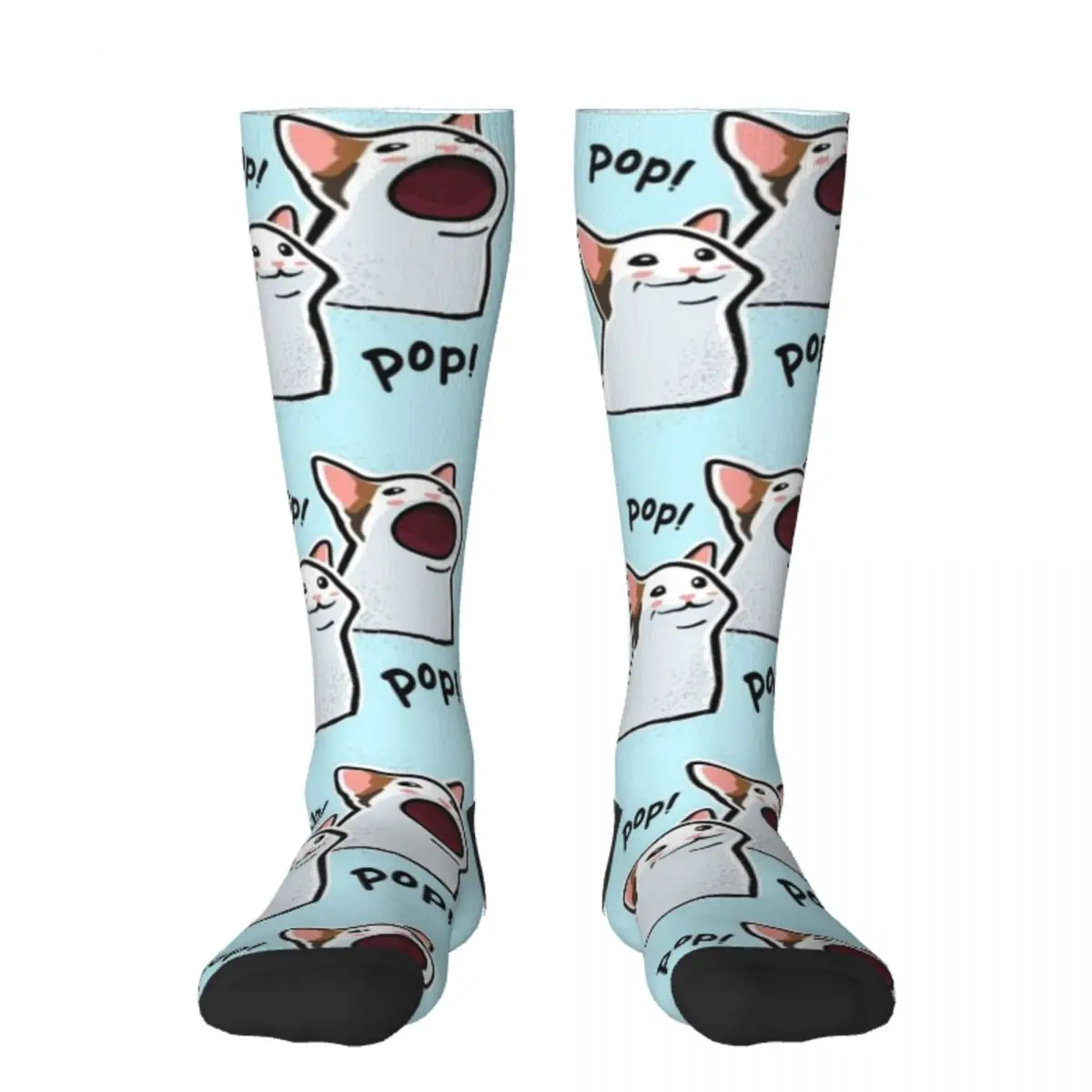 

Pop Cat Meme / PopCat / Popping Cat Socks Stockings man fashionable Women's Socks Men's