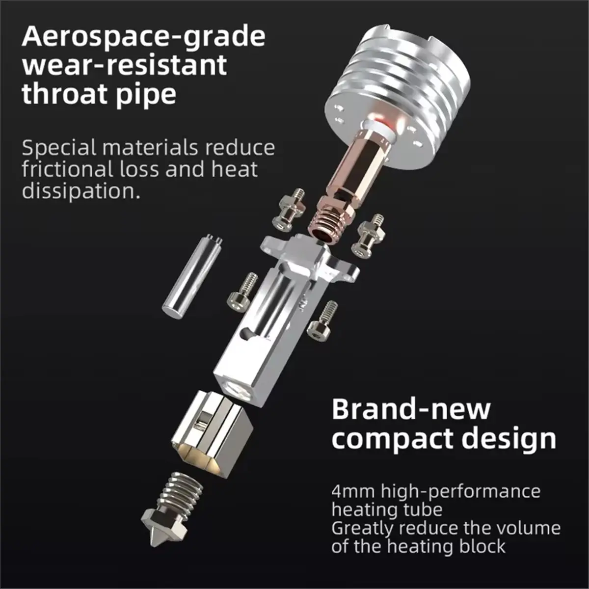 [VALUE PACK]High HeatCore 4 UHF Lite ALPS Hotend Smart Leveling Nozzle Probe for Blv Vzbot Hevort DIY 3D Printer view 6