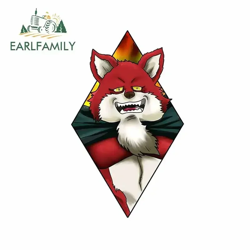 EARLFAMILY 13cm x 7.9cm Cartoon Bear Peek Creative Car Stickers Sunscreen White Beard Fanart Decal Windshield Waterproof Decor