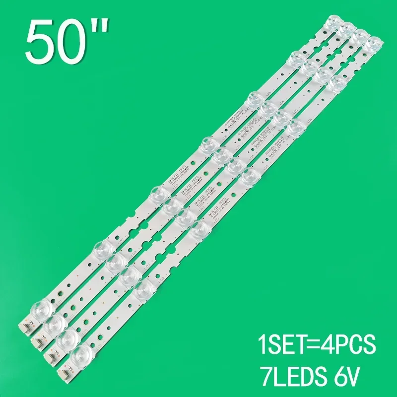 4 Uds retroiluminación LED para TCL-GIC-50D6-303 50UD6306 50UD6406 50S425 50S421 50S423 0 LX 20180417   4C-LB5007-YH02J ZM03J