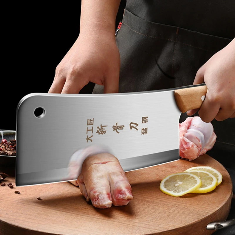 Thickened bone cutting knife, high hardness, specialized knife for chopping beef and sheep bones, commercial machete artifact