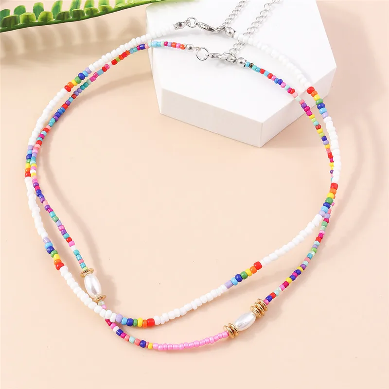 Böhmen Handgemachte Bunte Rocailles Halskette Halsband Einfache Frauen Mode Perle Blume Halsketten Kragen Süße Schmuck Geschenke – Detail 20