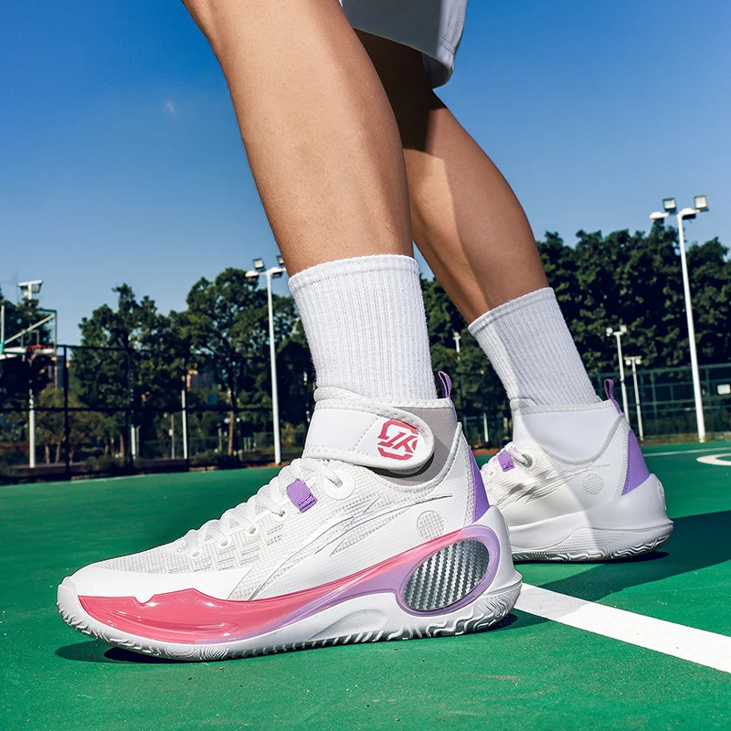 

Basketball shoes for men and women high-top shock-absorbing soft-soled anti-slip and wear-resistant student sports shoes