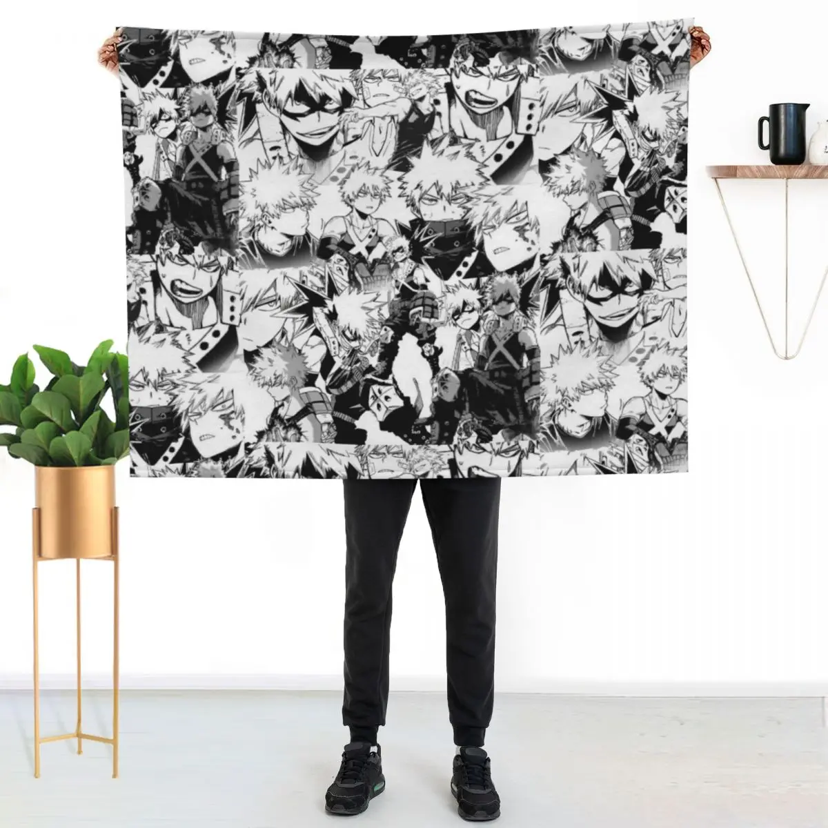 Bakugou Katsuki collage - BNHA Throw Blanket Blankets For Sofas Luxury Brand Sleeping Bag wednesday Soft Beds Blankets