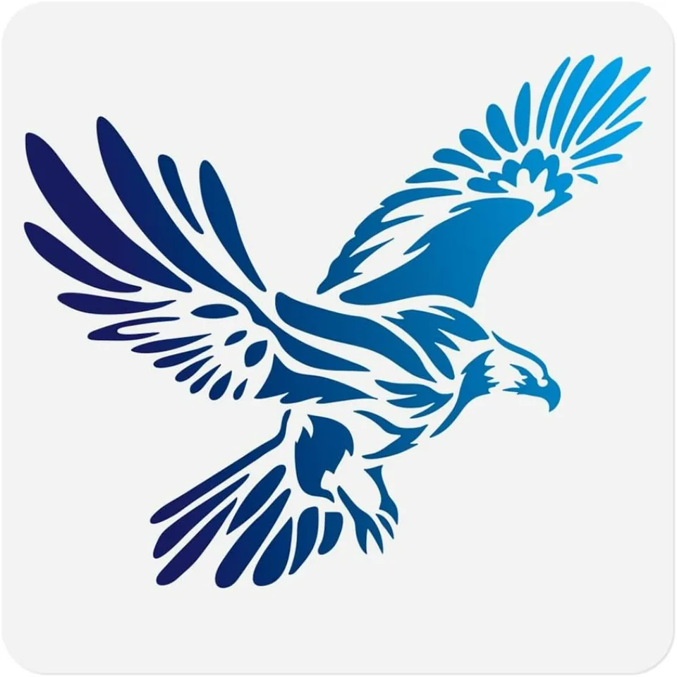 MAYJOYDIY Egels Stencil 30 × 30 cm Grote Wildlife Dieren Schilderen Sjabloon met Penseel Herbruikbare Nachtdieren Tekening Sjabloon voor Houten