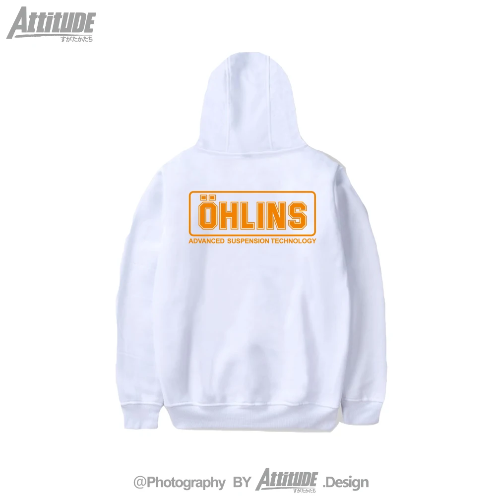 

Шведский пуловер с капюшоном из чистого хлопка OHLINS для модификации автомобиля и мотоцикла 2025 года с зубчатой амортизацией