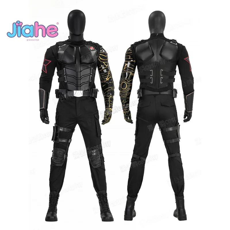 فيلم Thunderbolts الشتاء الجندي باكي بارنز تأثيري حلي أحذية درع قفازات حزام الدعامة هالوين جلد الرجال الخيال مجموعة