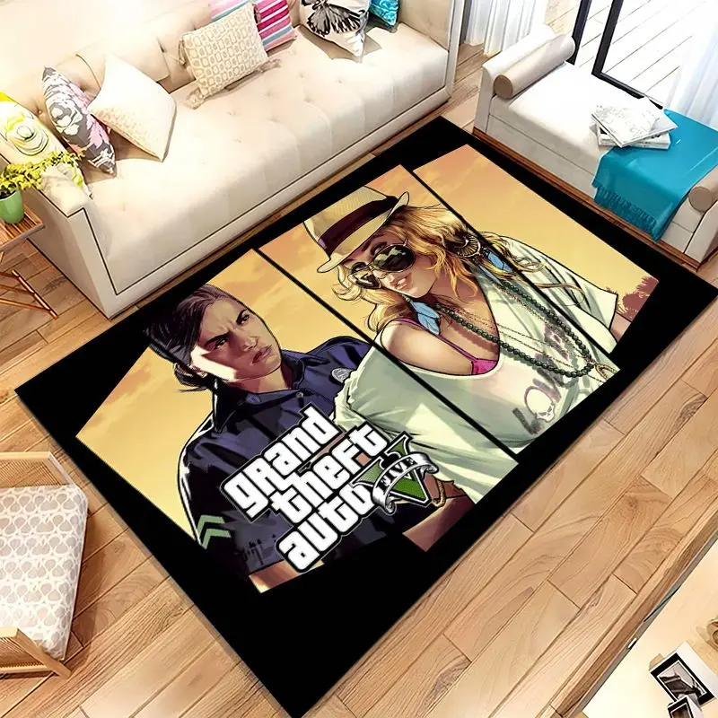 Game G-GTA San Andreas Soft Non-Slip Large Area Rug for Living Room,Bedroom Playroom Carpet Mat for Sofa,Home Decor Gift