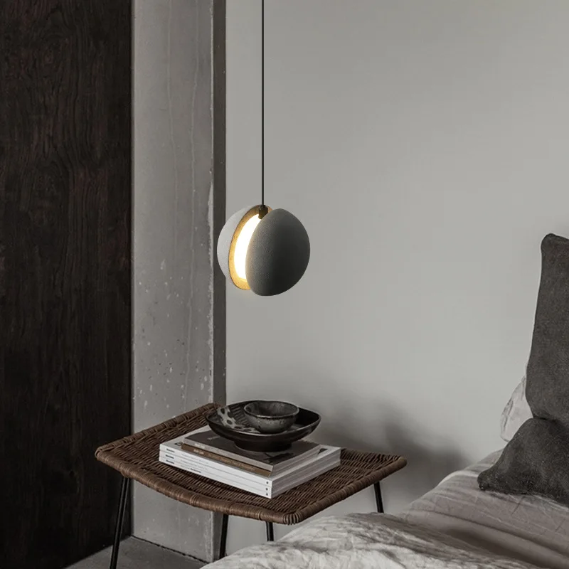 Creative Planet Chandelier Restaurant Bar Pendant Light  Industrial Cement Light Nordic Personality Bedroom Bedside Moon Lamp