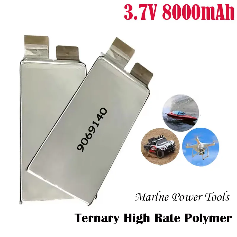 Brand New9069140 3.7V Polymer8000mAh Power Battery Ternary High Rate Welded Nickel Sheet Marine Power Tool Starter Power Battery