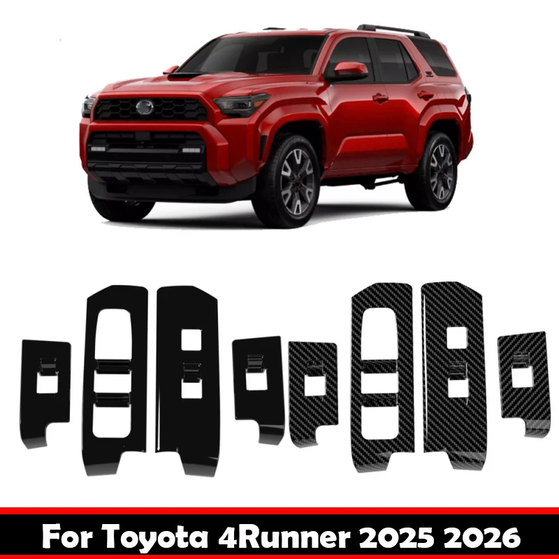 

LHD для TOYOTA 4Runner 4 Runner 2025 2026, дверной подлокотник, кнопка подъема окна, крышка переключателя, стеклянная панель управления, аксессуары для интерьера