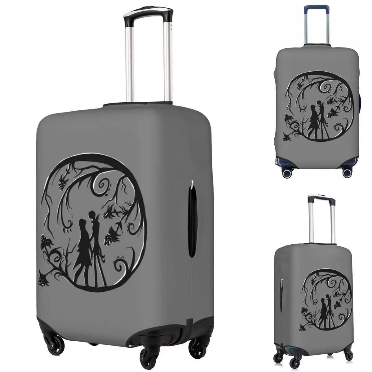 

Jack And Sally Silhou Suitcase Cover Protection Elastic Travel Luggage Protector Covers for 18-32 Inch