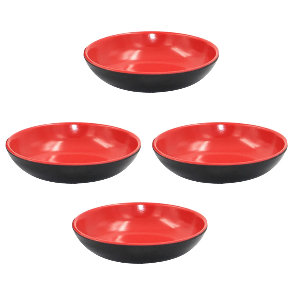 4pcs Round Sauce Dishes Food Dipping Bowls Melamine Seasoning Dish Appetizer Plates food sauce dish