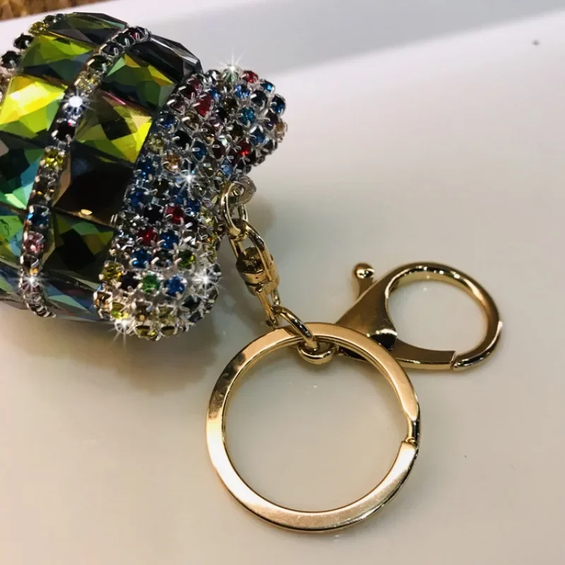 New Kawaii Cute Monchchi Diamond Car Keychain Female Cartoon Couple Car Bag Pendant Children’s Birthday Gift Christmas Gift